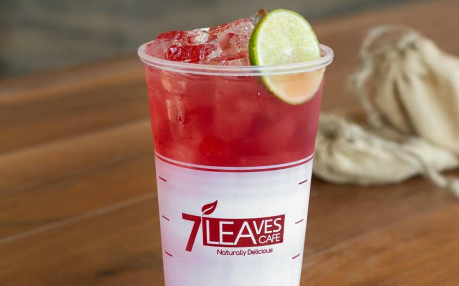 Order Strawberry Hibiscus Tea food online from 7 Leaves Cafe store, Garden Grove on bringmethat.com