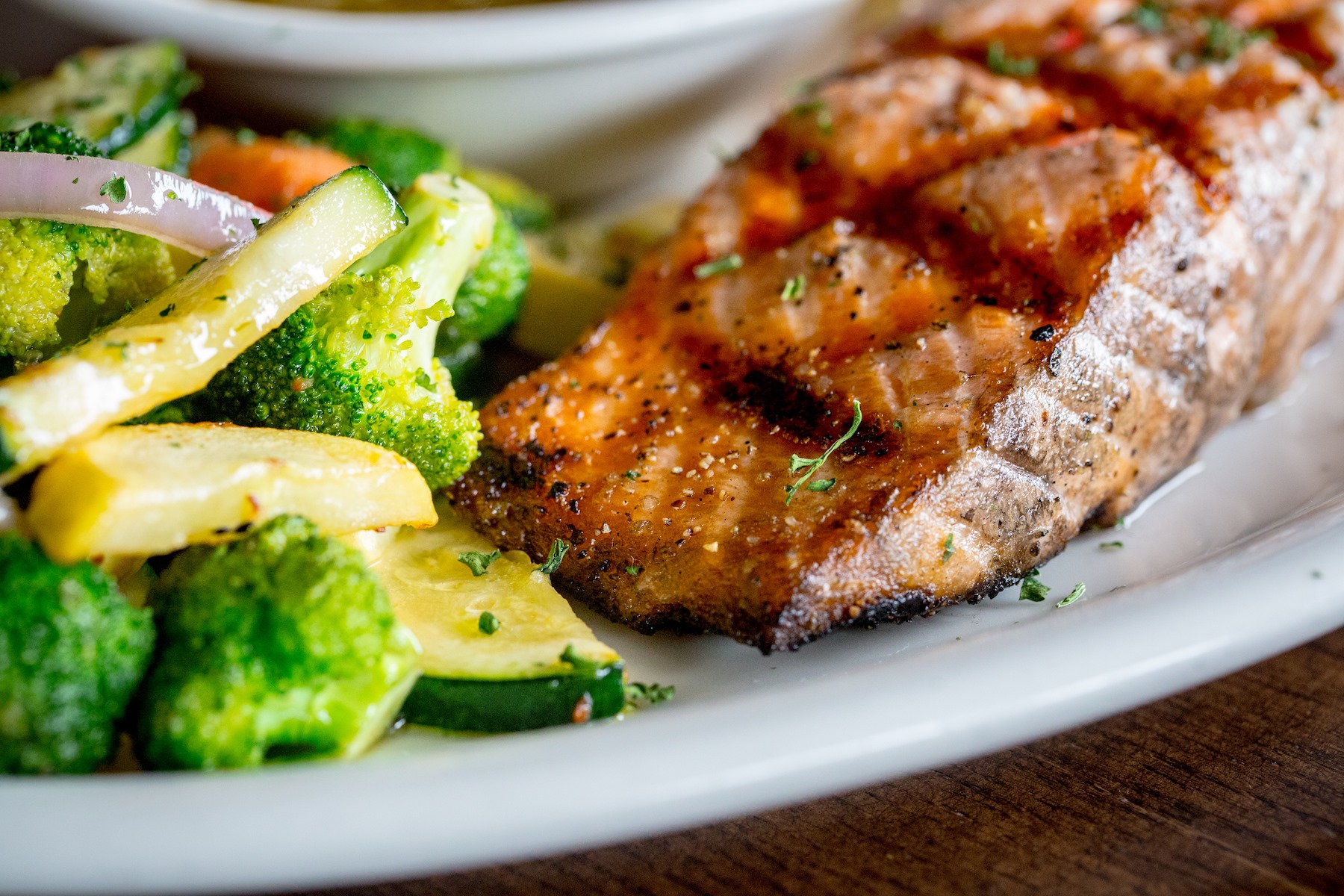 Order Grilled Salmon food online from Campisi's Restaurant store, Dallas on bringmethat.com