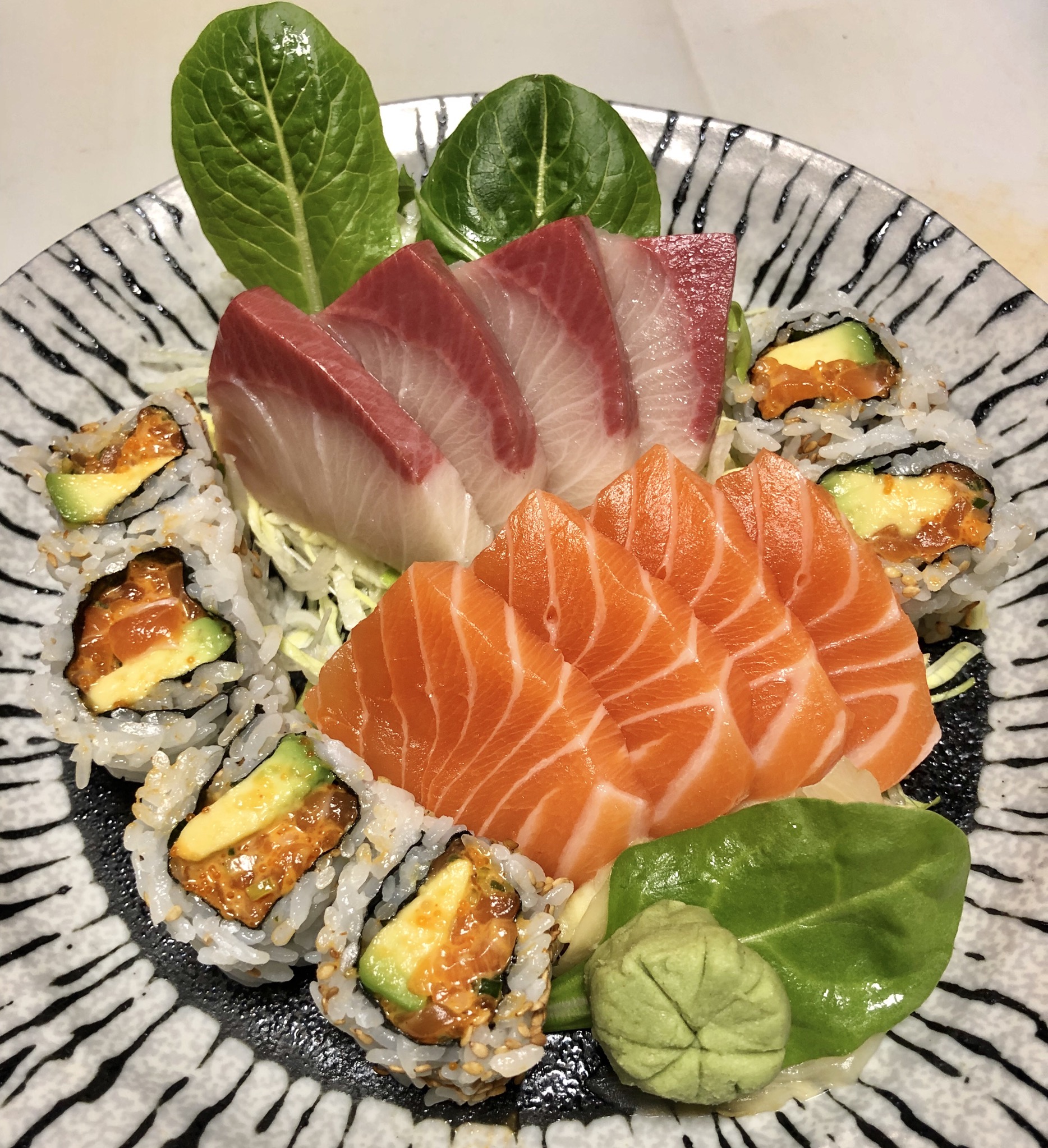 Order S5. Salmon and Yellowtail Combo food online from Kuma Nyc store, Brooklyn on bringmethat.com
