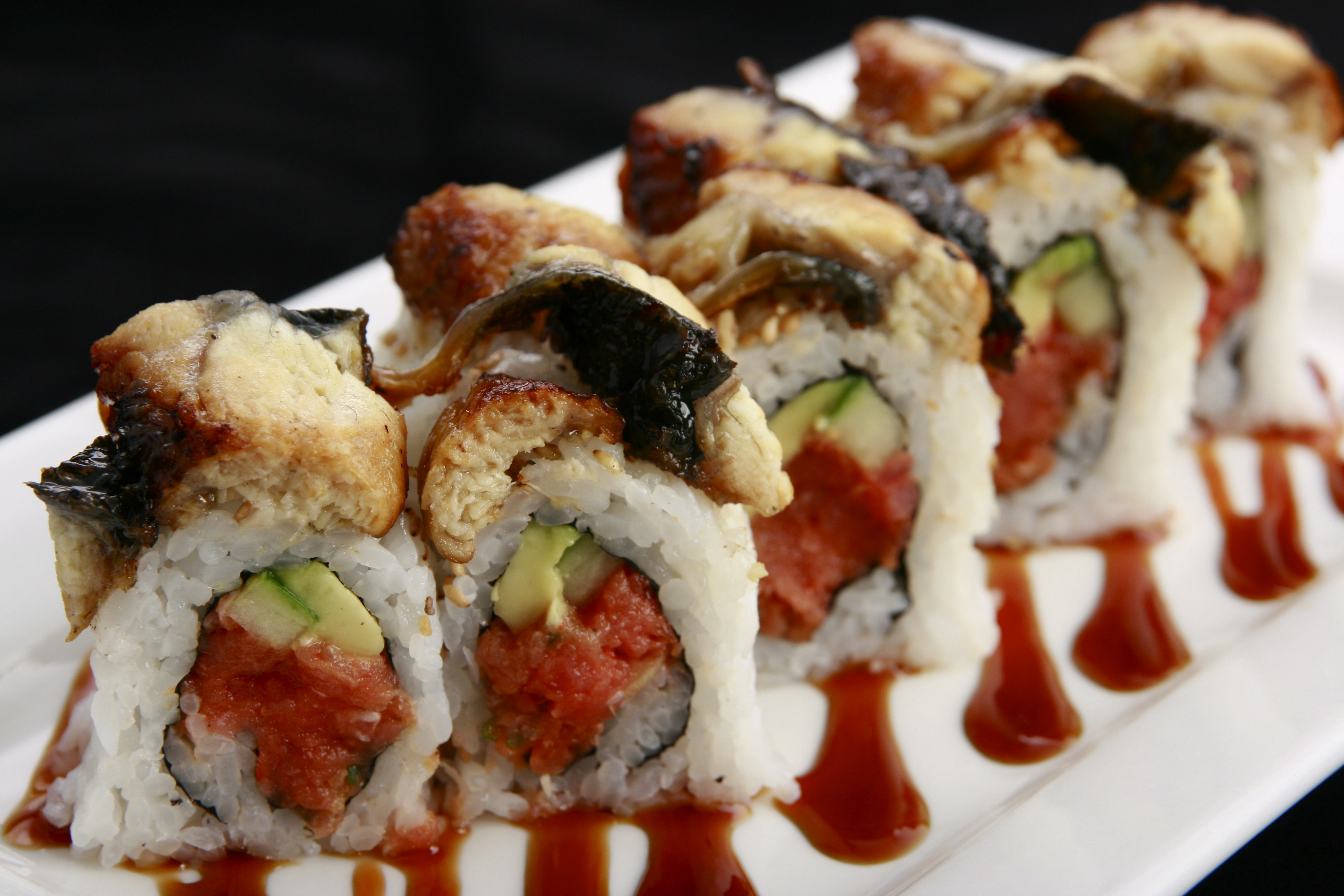 Order Red Dragon Roll food online from Sushi House Goyemon store, Las Vegas on bringmethat.com