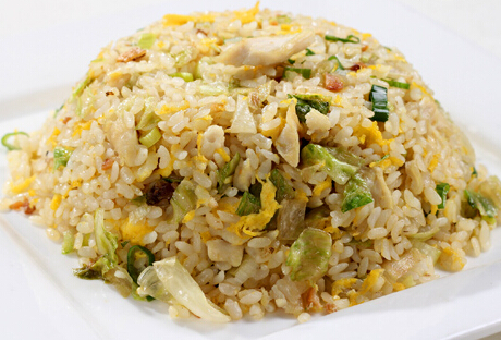 Order K17. Salted Fish and Chicken Fried Rice 鹹魚雞粒炒飯 food online from Hing Lung Cafe store, South San Francisco on bringmethat.com