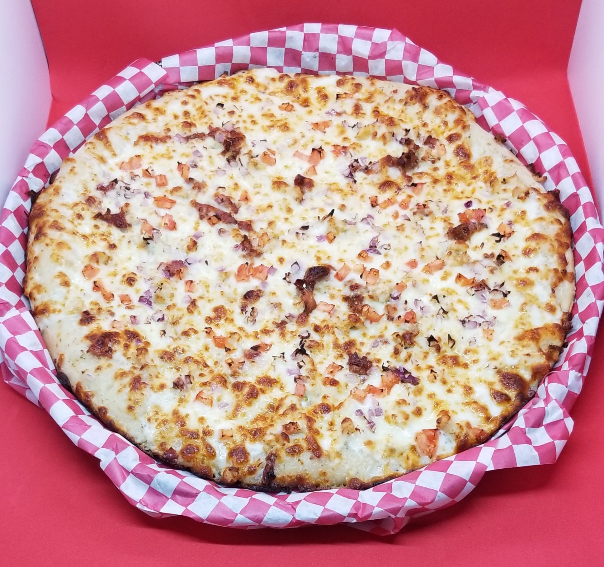 Order Chicken Bacon Ranch Pizza - Small food online from Zep's Pizza Shoppe store, Sebring on bringmethat.com
