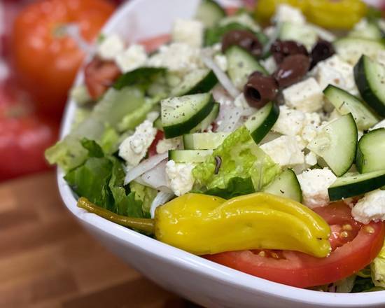 Order Greek Salad food online from The Chicken Chicken Place store, Washington on bringmethat.com