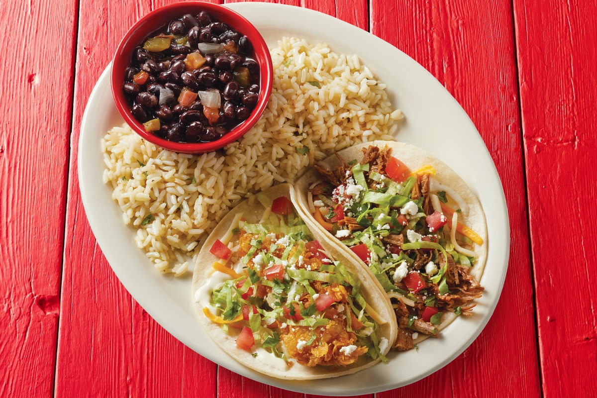 Order Taco Plate food online from Fuzzy Taco Shop store, Wichita on bringmethat.com