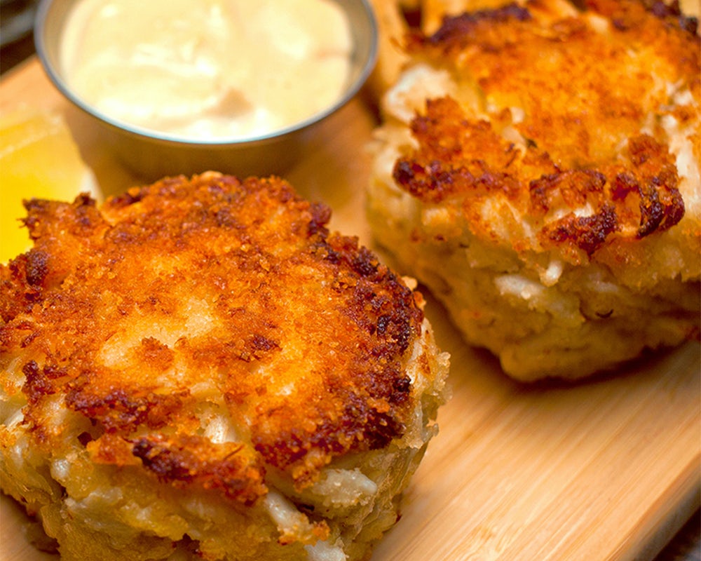 Order Crab Cake Entree food online from Burtons Grill store, South Windsor on bringmethat.com