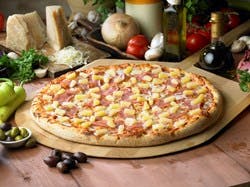 Order Hawaiian Luau Pizza - Medium 12'' food online from Johnny Pizza store, Marietta on bringmethat.com
