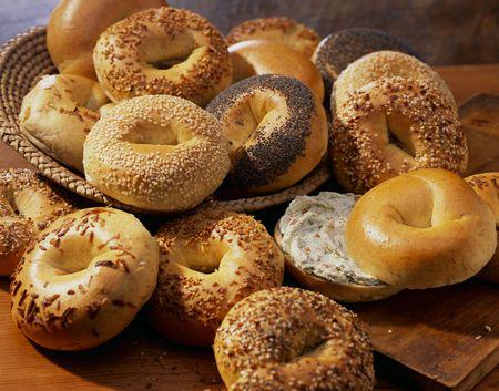 Order Bagel with Vegetable Cream Cheese food online from Smith finest deli store, Brooklyn on bringmethat.com
