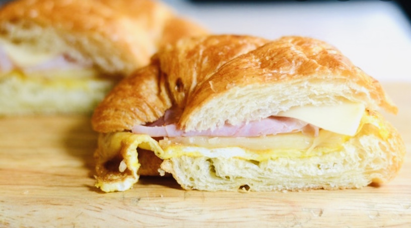 Order Ham, Egg & Cheese Croissant food online from Highland Donuts store, Bakersfield on bringmethat.com