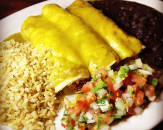 Order Green Chile Chicken Enchiladas food online from Flo store, Chicago on bringmethat.com