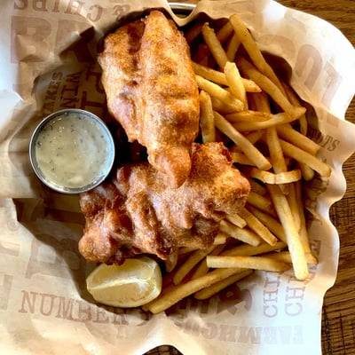Order Fish & Chips food online from Brgr Kitchen + Bar store, Kansas City on bringmethat.com
