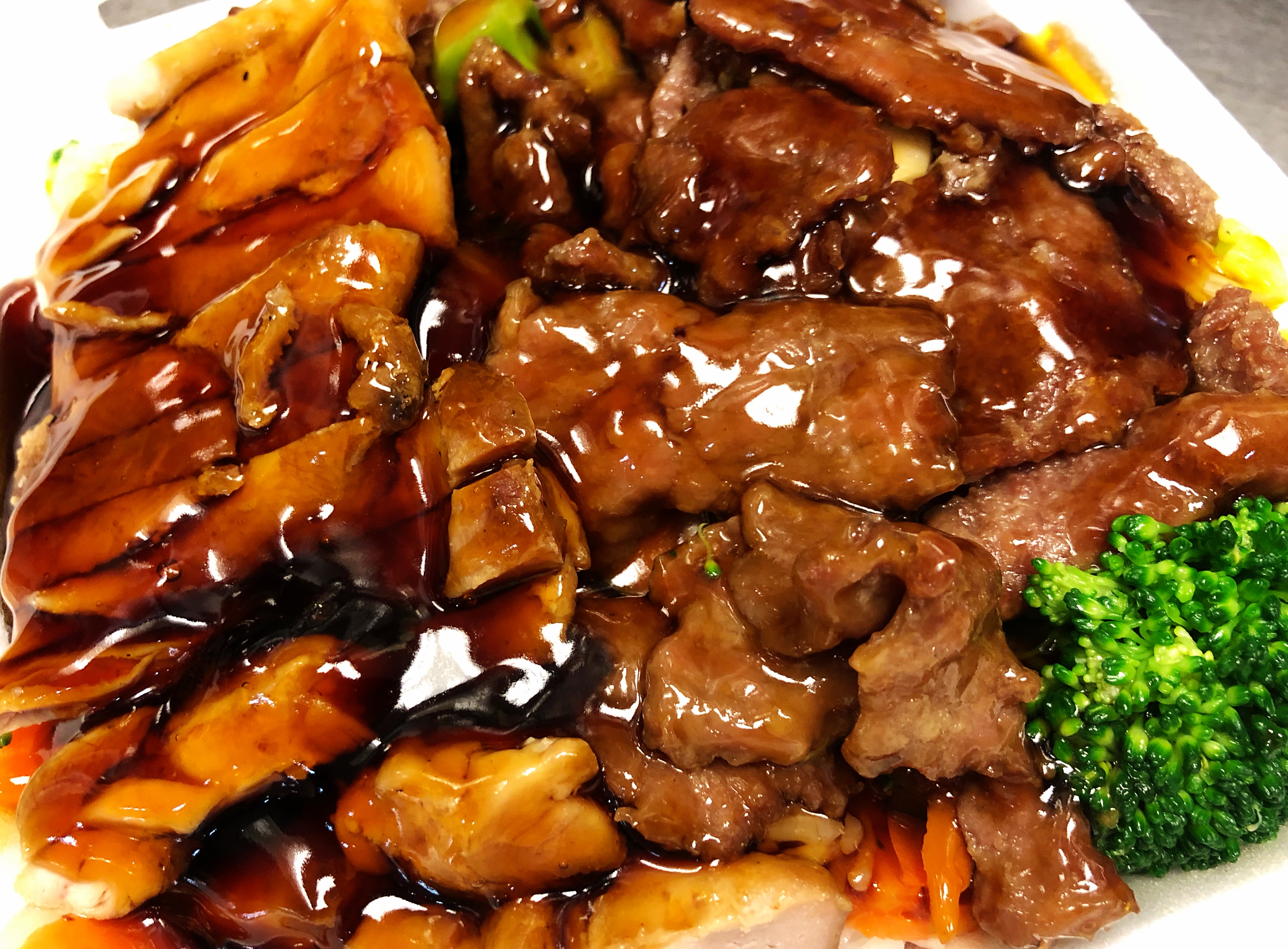 Order Chicken & Beef(Plate) food online from China A Go Go (Losee) store, North Las Vegas on bringmethat.com