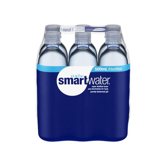 Order Smartwater Vapor Distilled Premium Water Bottles, 16.9 OZ Bottles, 6 PK food online from CVS store, FITZGERALD on bringmethat.com