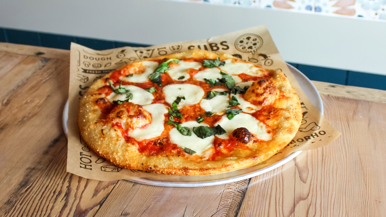 Order 12" Margherita food online from Spinners store, Albany on bringmethat.com