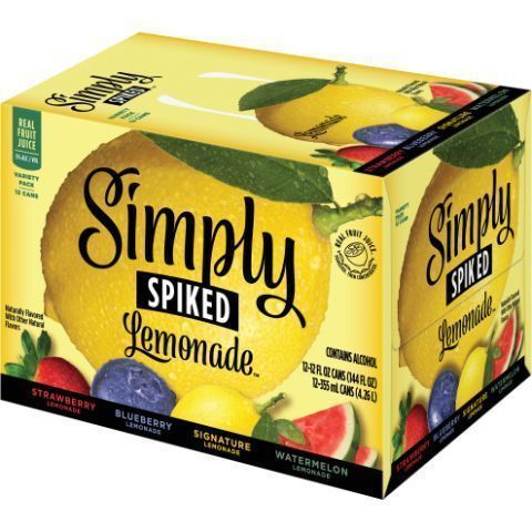 Order Simply Spiked Lemonade Variety 12 Pack 12oz Slim Can food online from 7-Eleven store, Evans Mills on bringmethat.com