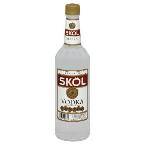 Order Skol, 750mL vodka (40.0% ABV) food online from Mimi Liquor store, Joliet on bringmethat.com