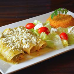 Order Enchiladas Verdes food online from Don Ramon Mexican Grill store, Cleveland on bringmethat.com