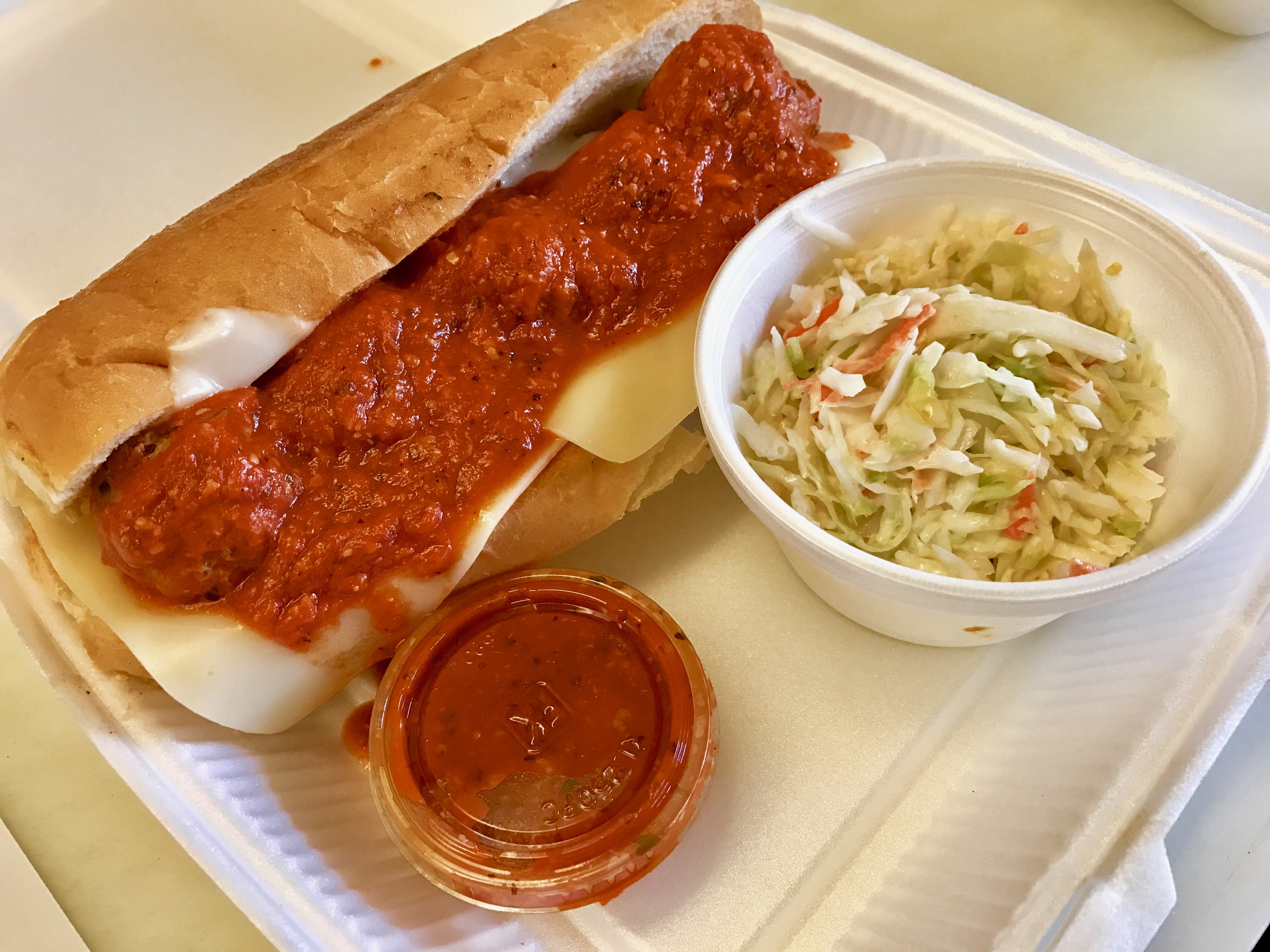 Order Meatball Marinara Sub food online from Famous Label’s Delicatessen store, Los Angeles on bringmethat.com