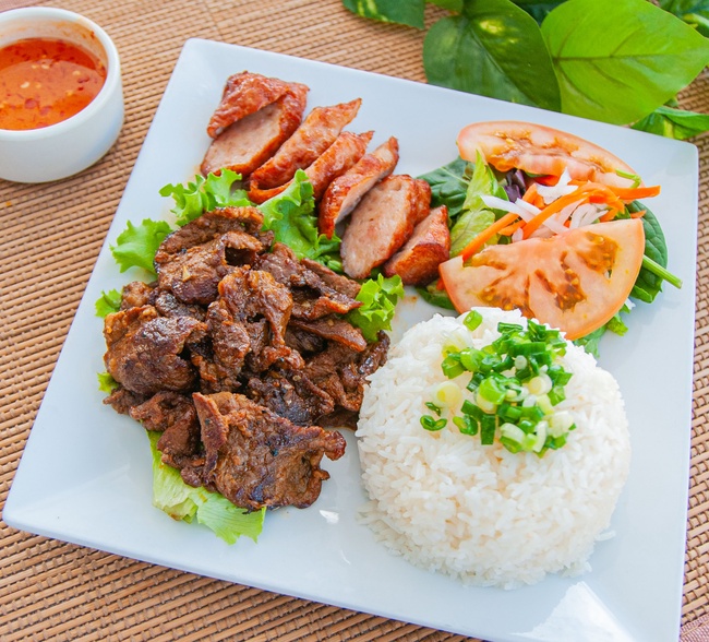 Order 55. COM NEM NG w/BBQ - BO BEEF food online from Pho N Mor store, Chino Hills on bringmethat.com