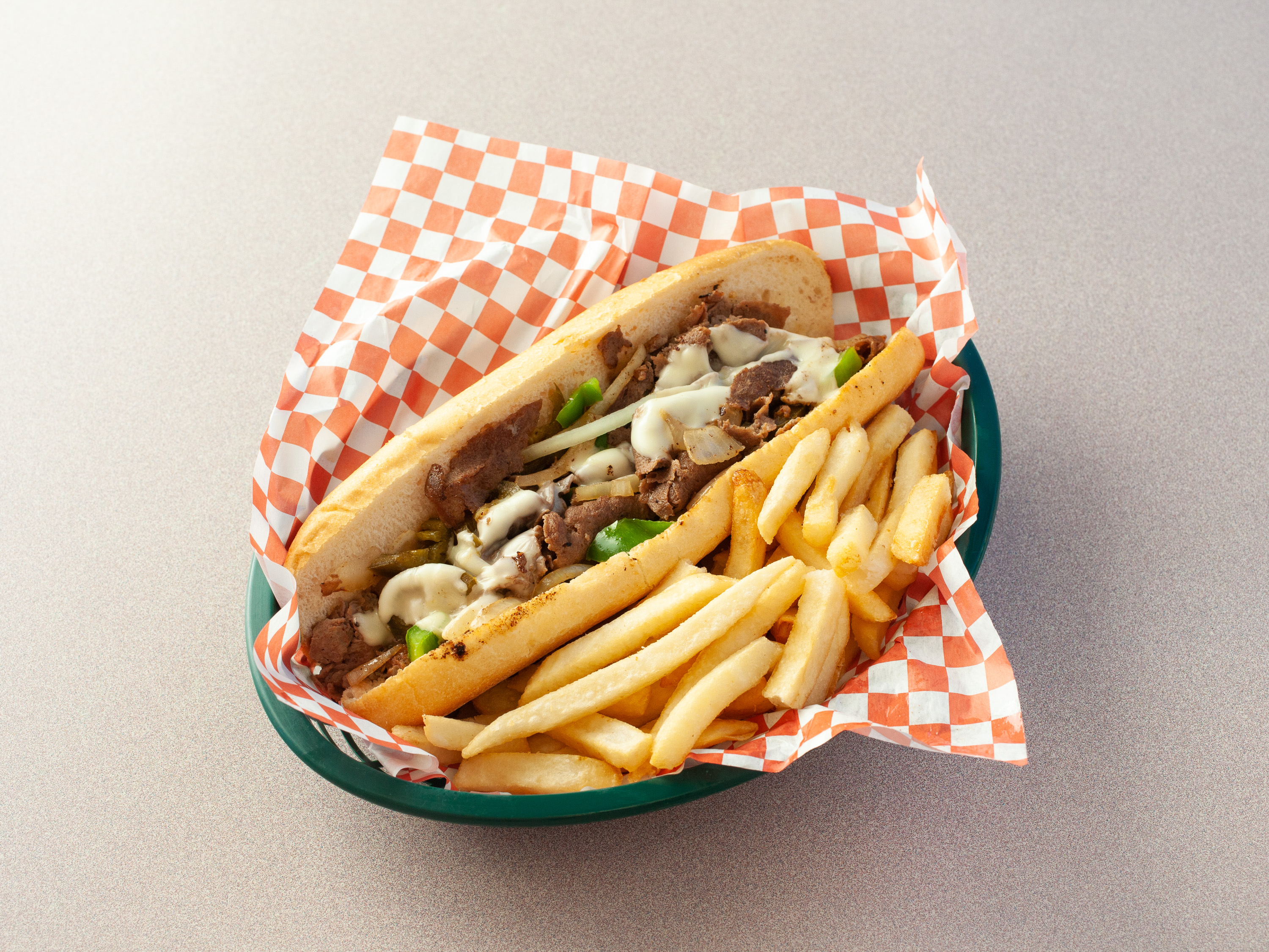 Order Philly Cheese Steak Sandwich food online from Sam's Southern Eatery store, Durham on bringmethat.com