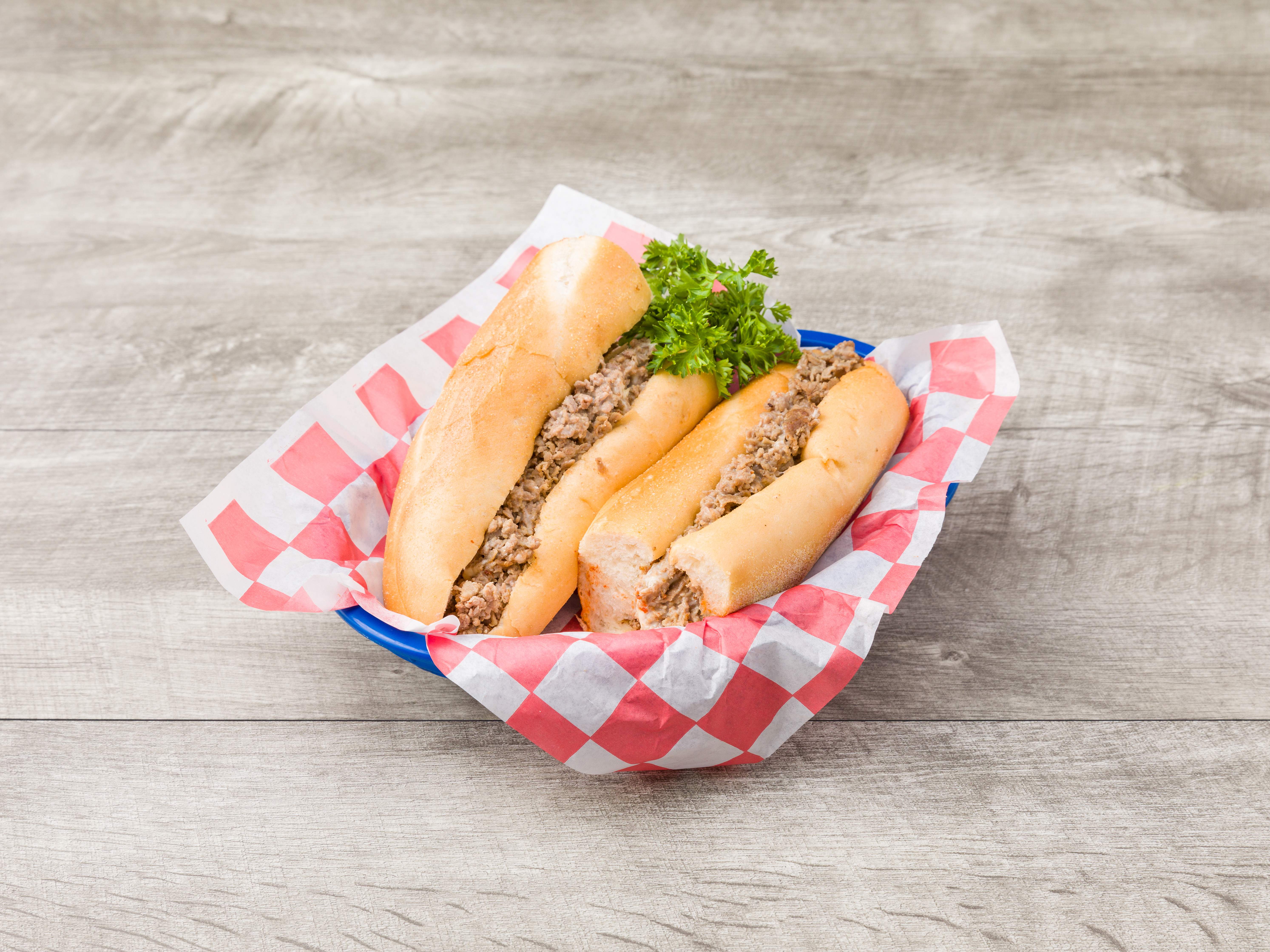 Order Cheese Steak Sandwich food online from Angelo's Pizza store, Turnersville on bringmethat.com
