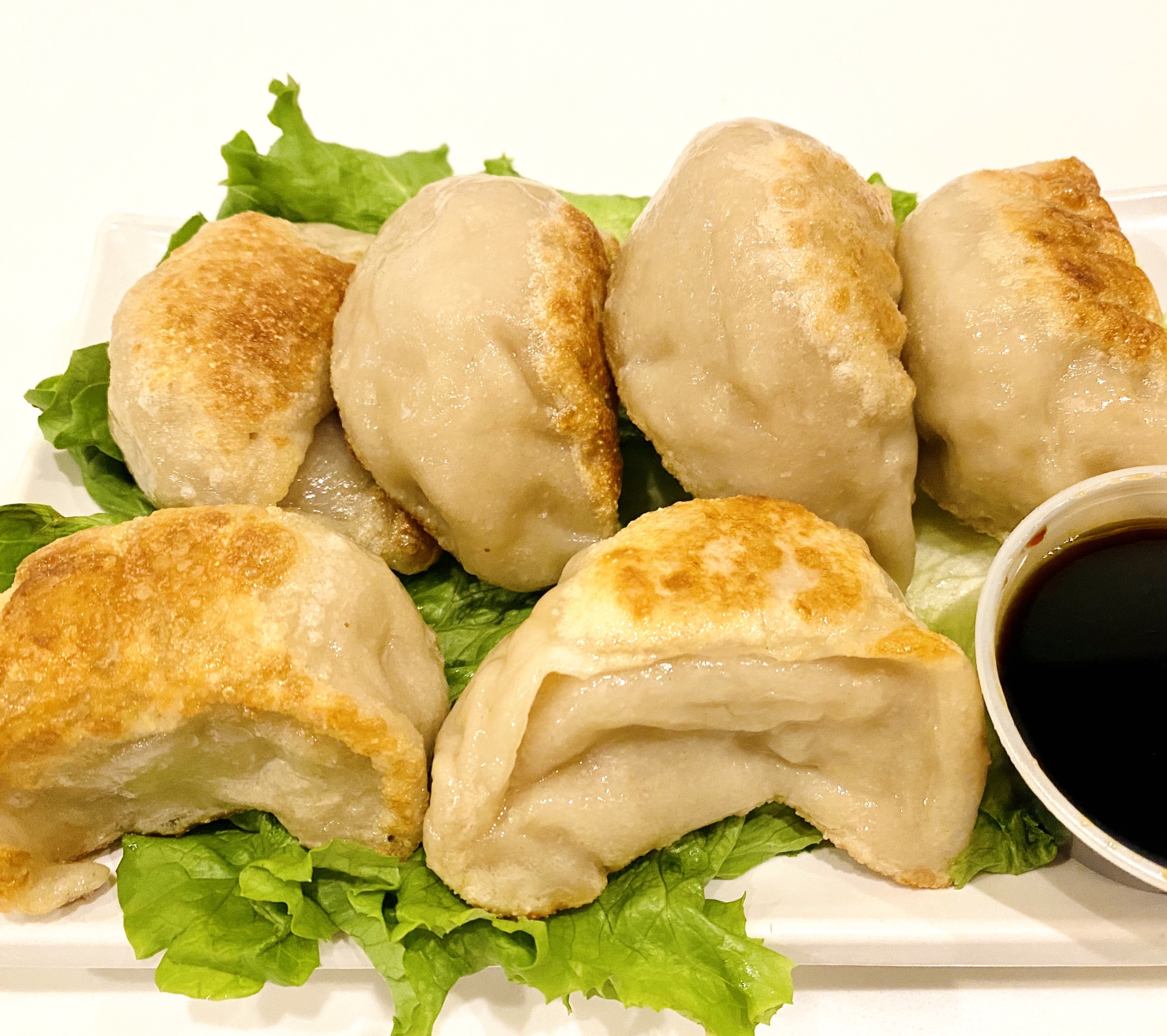 Order Potstickers (6 piece) food online from Min Min Asian Cafe store, Chicago on bringmethat.com