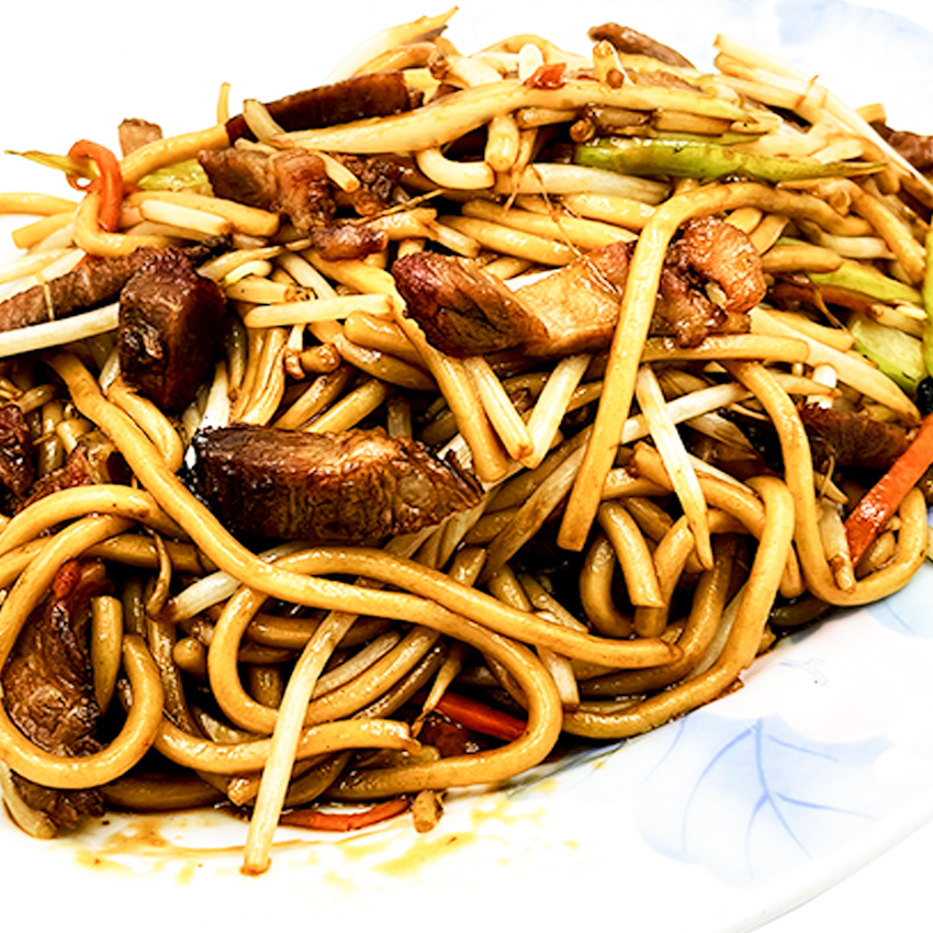 Order BBQ Pork Chow Mein food online from New Shanghai Restaurant store, Lake Forest on bringmethat.com
