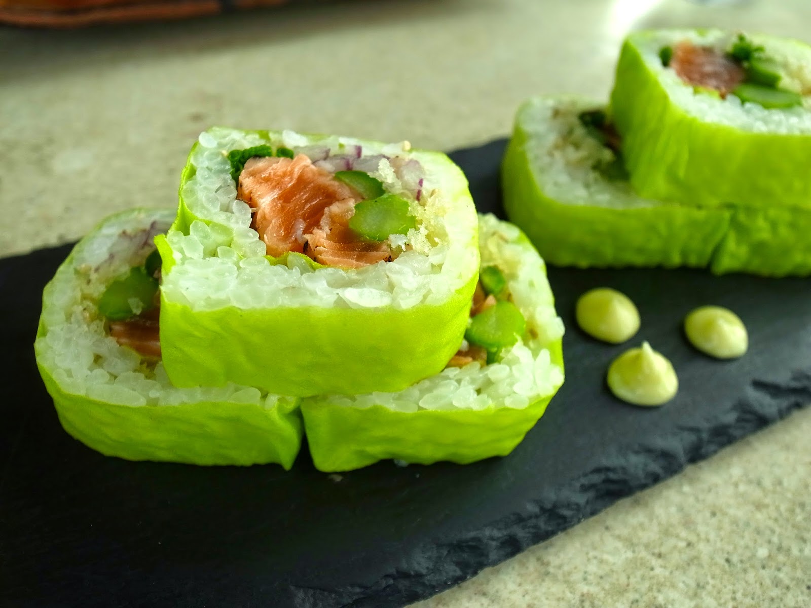 Order Green Monster Roll food online from Sake Japanese House store, Mebane on bringmethat.com