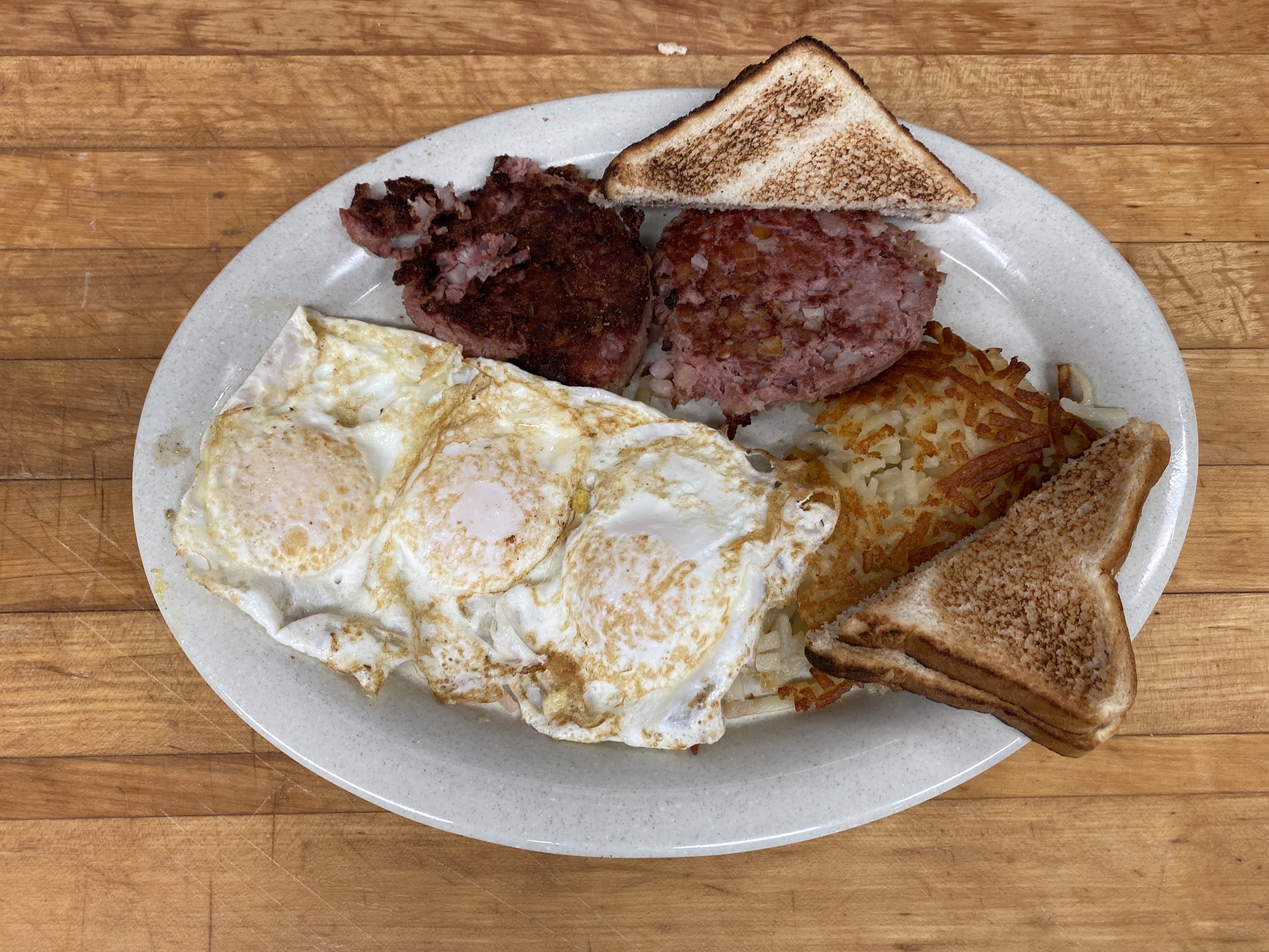 Order 4. Meat Lovers Breakfast Combo food online from Papermill Place Restaurant store, Winchester on bringmethat.com