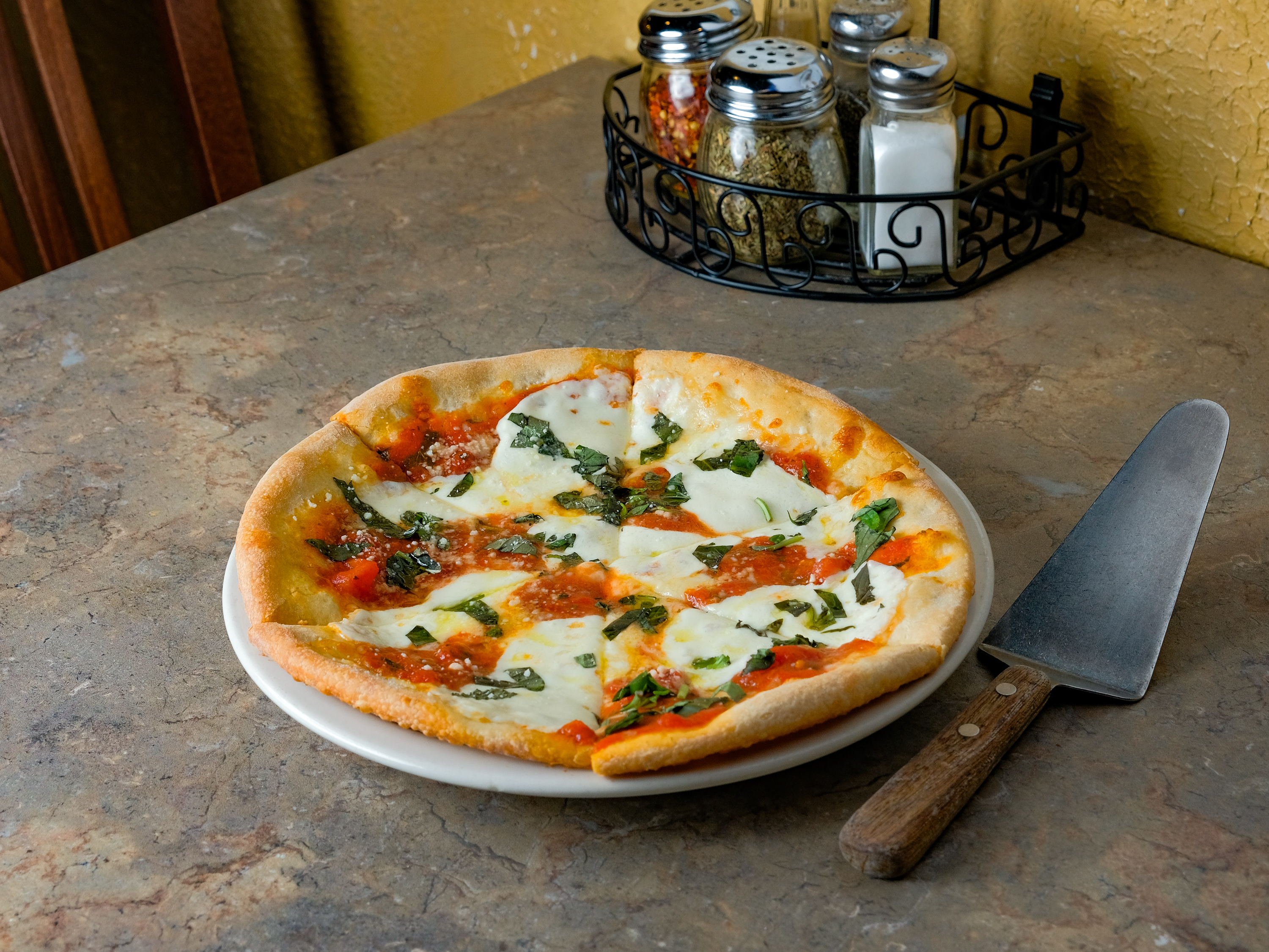 Order Margherita Pizza  food online from Vince's Pizza & Restaurant store, Morrisville on bringmethat.com