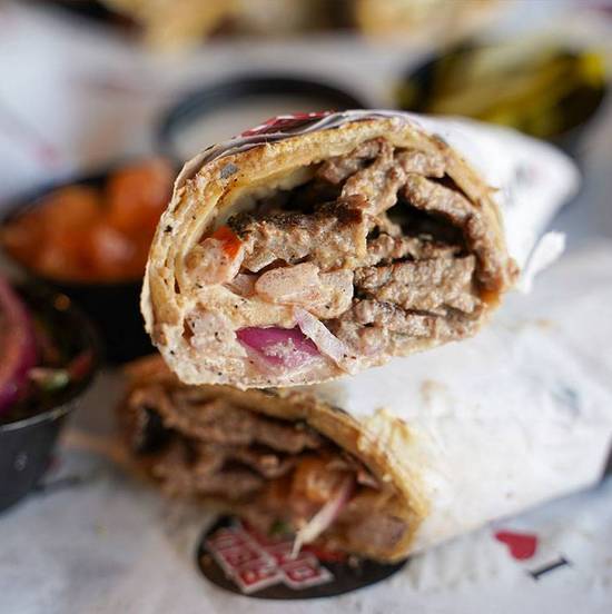 Order Beef Shawarma Wrap food online from Abu Omar Halal store, Houston on bringmethat.com