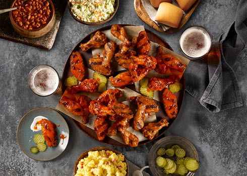 Order Wing Family Pack food online from Dickey Barbecue Pit store, San Bernardino on bringmethat.com