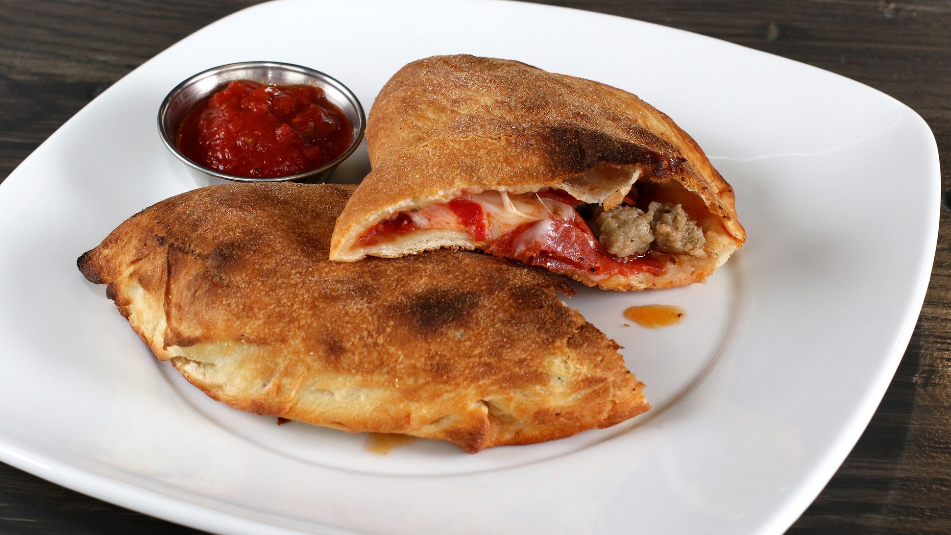 Order Classic Meat Calzone food online from zpizza Tap Room store, La Jolla on bringmethat.com