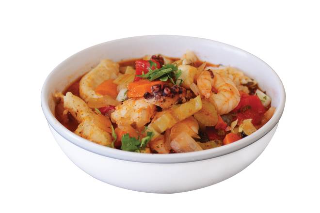 Order Shrimp Caldo food online from Baja Cali Fish & Tacos store, Alhambra on bringmethat.com