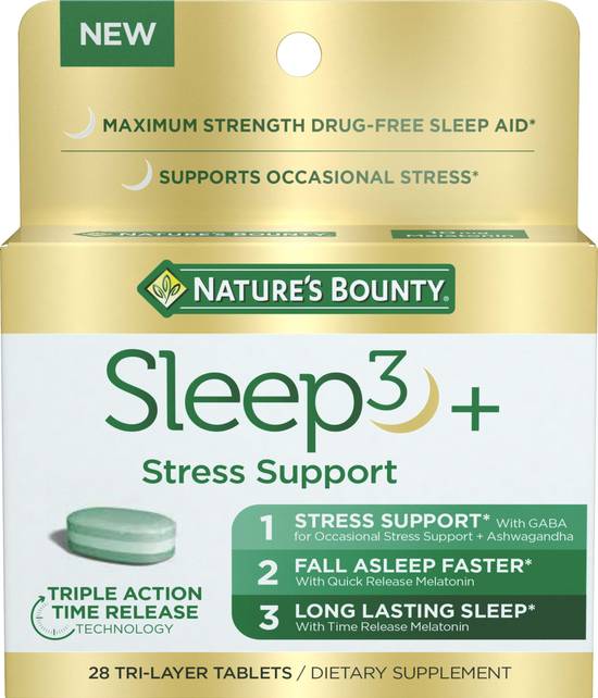 Order Nature's Bounty Sleep 3 & Stress Support (28 ct) food online from Rite Aid store, Warren on bringmethat.com
