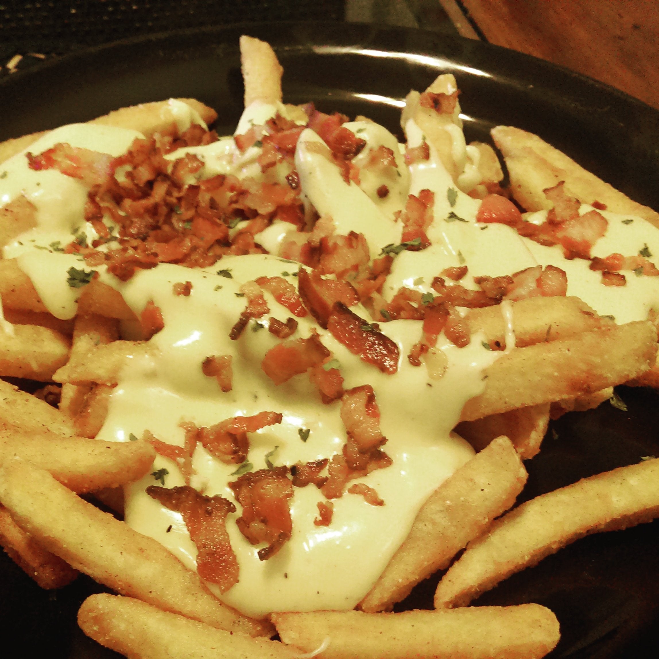Order Bacon Cheese Fries food online from Mario's Pizza House store, Arlington on bringmethat.com