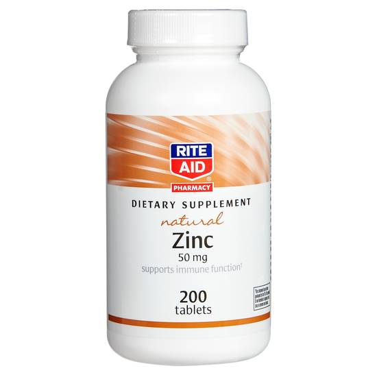 Order Rite Aid Zinc Tablets 50mg (200 ct) food online from Rite Aid store, Palm Desert on bringmethat.com