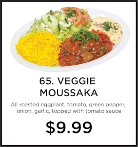 Order 65. Veggie Moussaka food online from Mystic Grill store, La Mesa on bringmethat.com