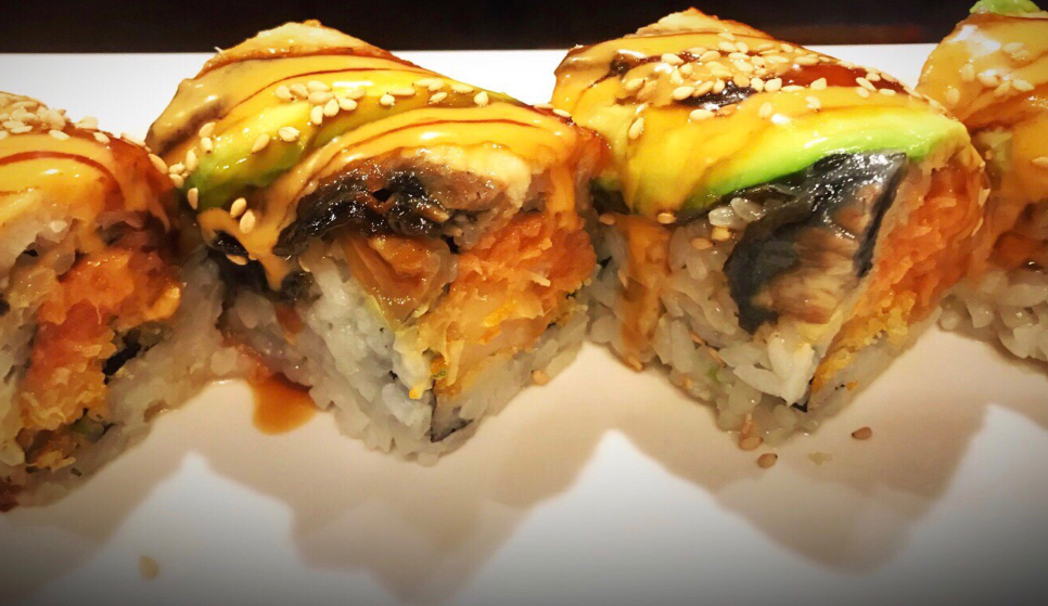 Order R41. Romance Roll food online from Sushi Bang Bang store, Austin on bringmethat.com