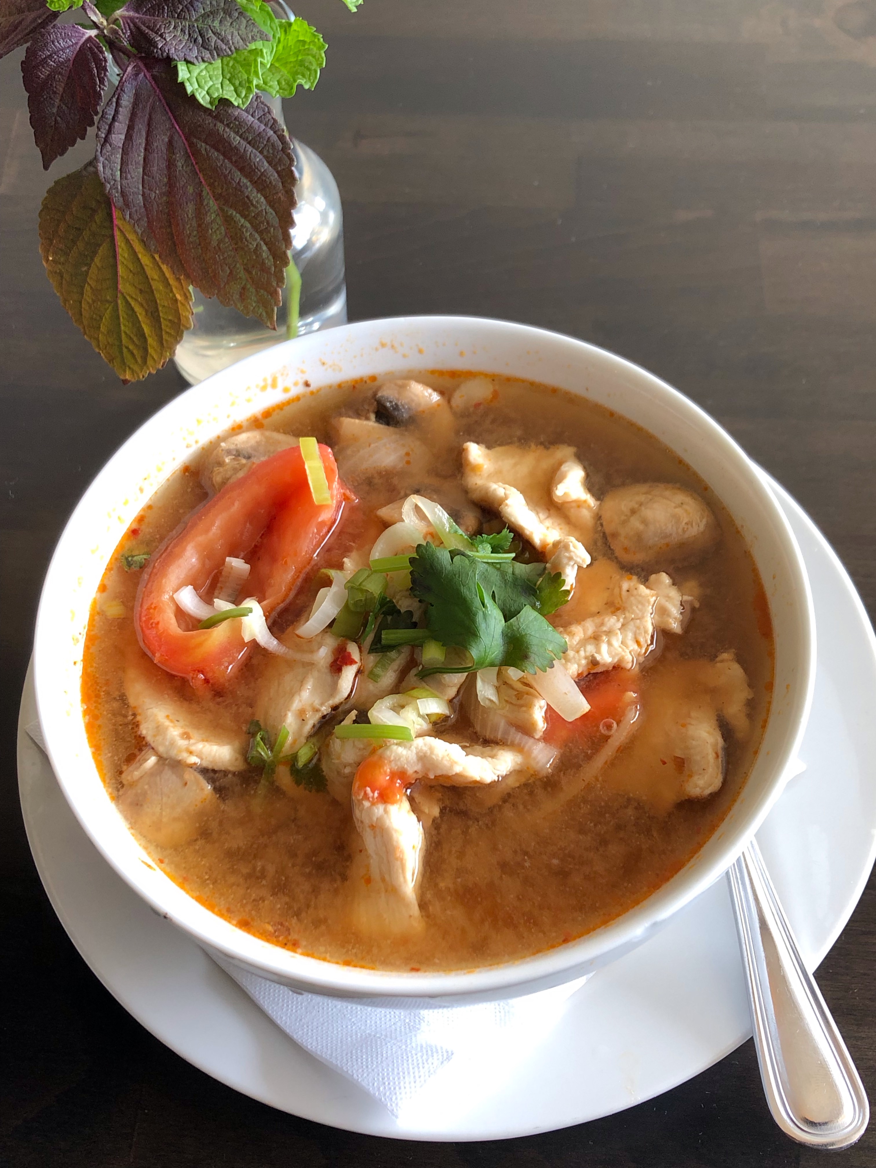 Order Tom Yum Soup food online from Lemongrass Thai Eatery store, Dallas on bringmethat.com
