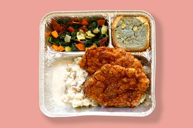 Order TV Dinner Fried Chicken food online from Lazy Dog Restaurant & Bar store, Peachtree Corners on bringmethat.com