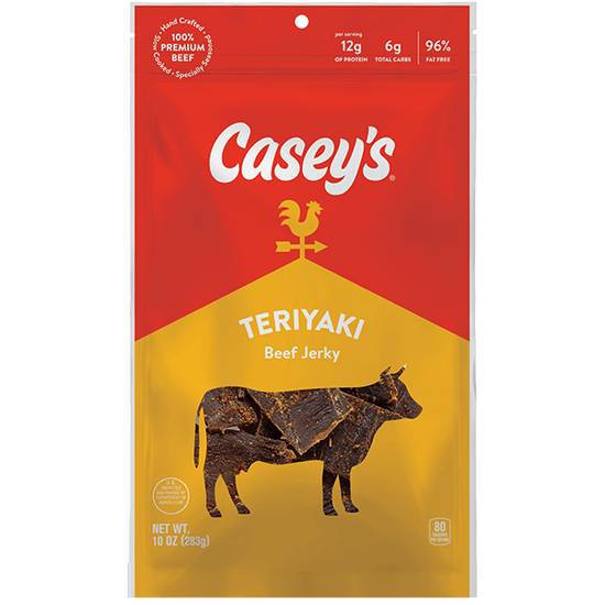 Order Casey's Teriyaki Beef Jerky 10oz food online from Caseys Carry Out Pizza store, NEWBURGH on bringmethat.com