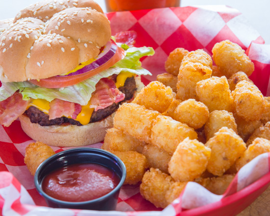 Order Bacon Cheeseburger food online from Dawg House Bar & Grill store, Macon on bringmethat.com