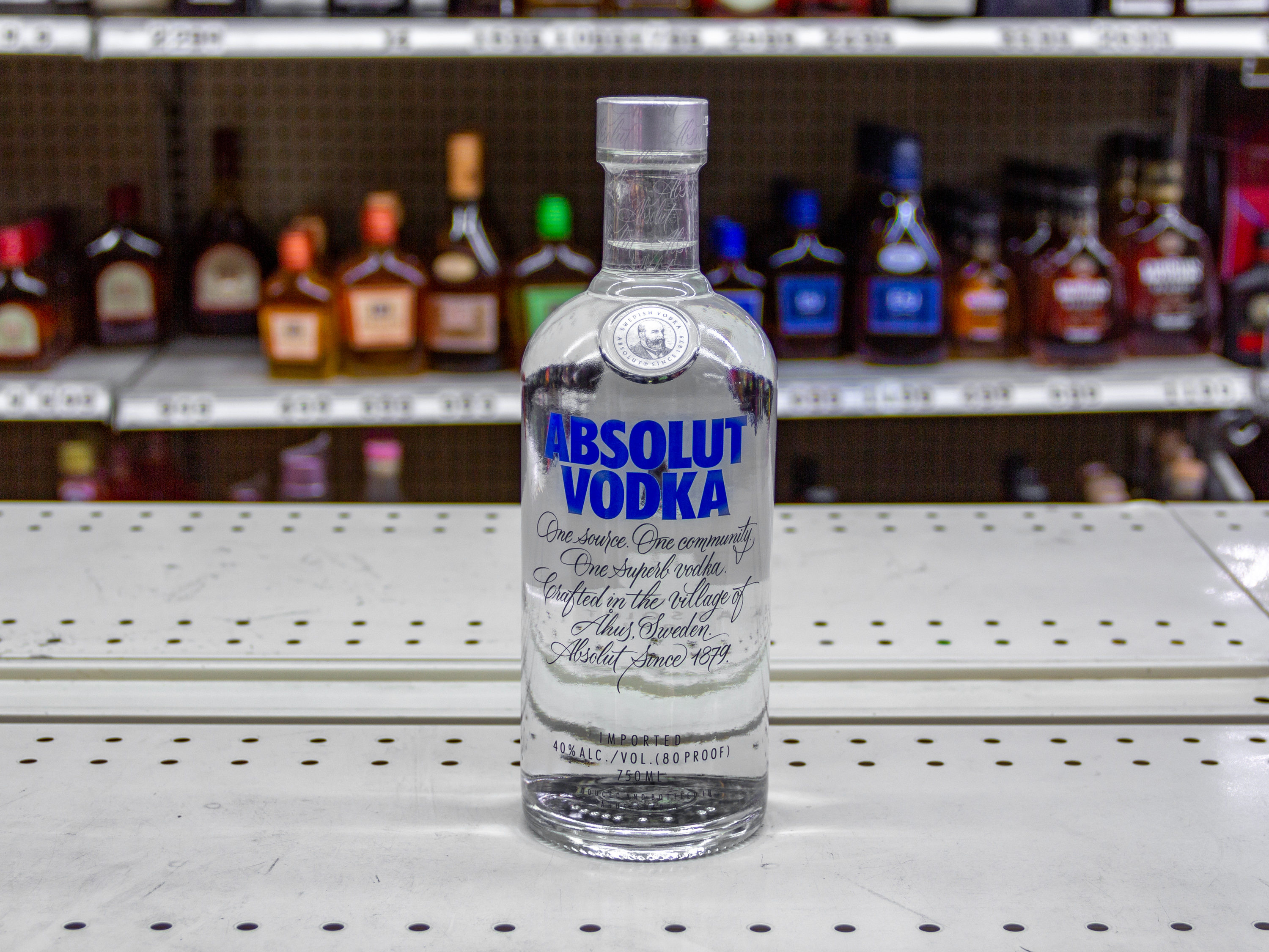 Order Absolute vodka 750ml food online from Phil Liquor store, Chino on bringmethat.com