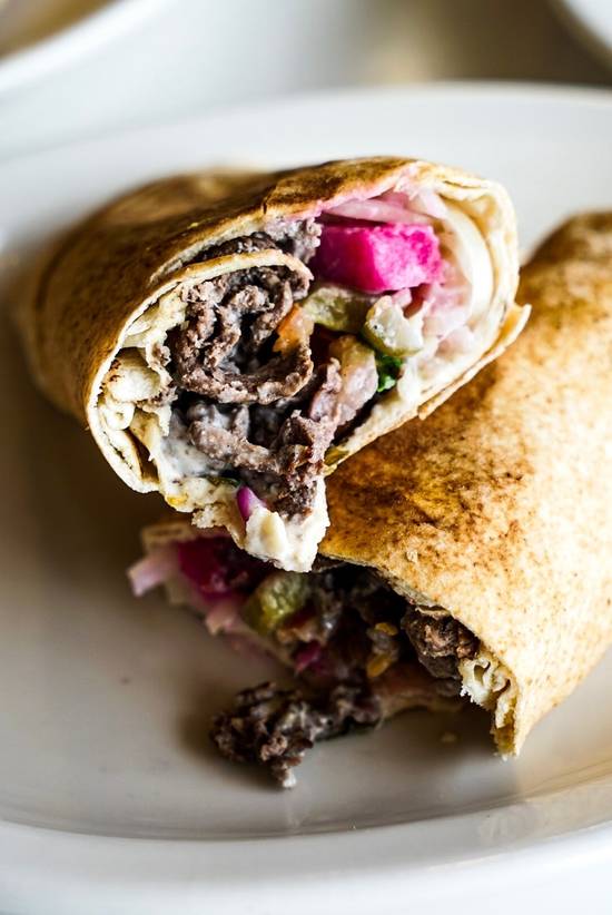 Order Beef Shawarma Rolled food online from Aladdin's Eatery store, Columbus on bringmethat.com
