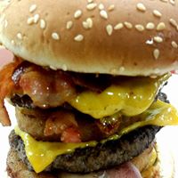 Order BBQ Bacon Cheddar Burger food online from Planet Wings store, Edison on bringmethat.com