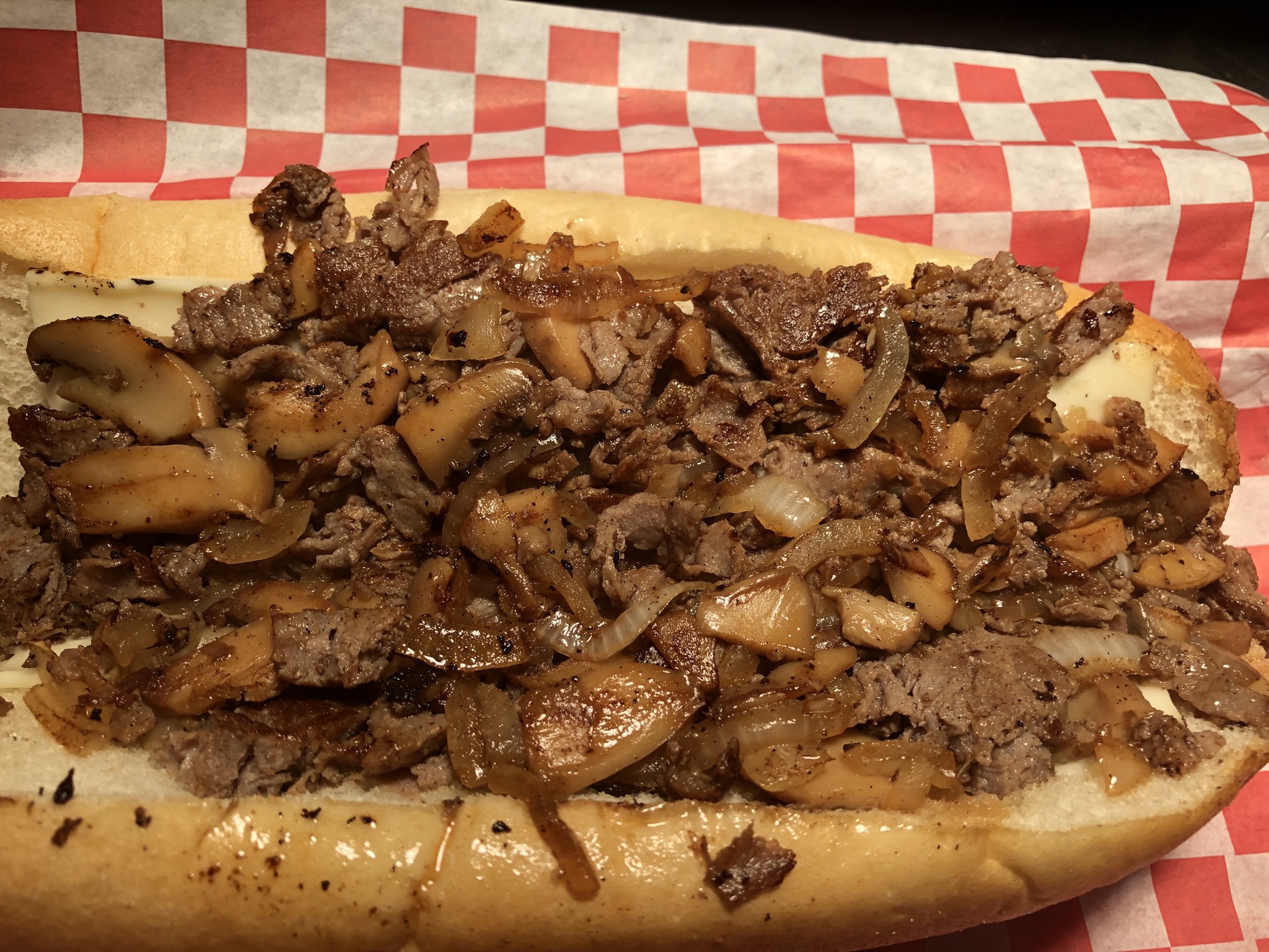 Order 8. Mushroom Cheesesteak food online from Big Tony's West Philly Cheesesteaks store, Dallas on bringmethat.com