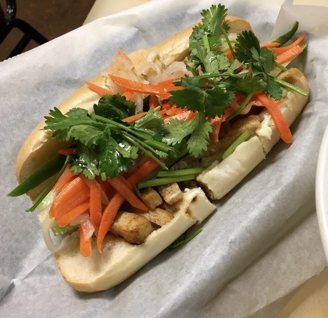 Order Vegetarian Sandwich (Bánh mì chay) food online from Hello Saigon store, New York on bringmethat.com