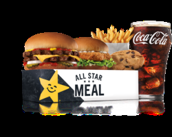 Order #16 Double Cheeseburger & Spicy Chicken Sandwich food online from Carl Jr store, Sand Springs on bringmethat.com