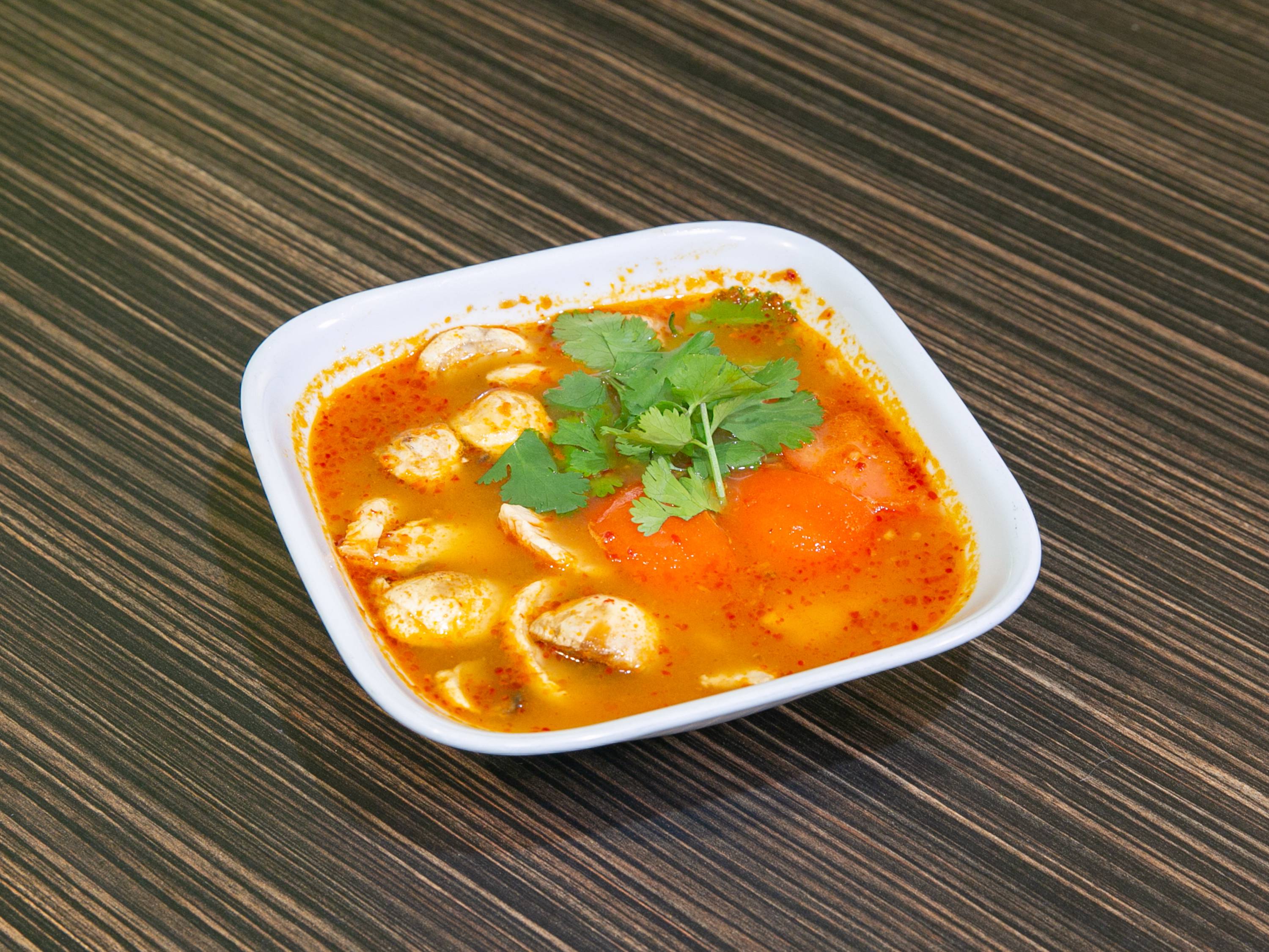 Order 30. Tom Yum Soup food online from The thai grill & noodle bar store, Chicago on bringmethat.com