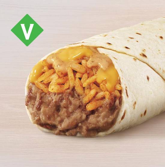Order Cheesy Bean and Rice Burrito food online from Taco Bell store, Angola on bringmethat.com